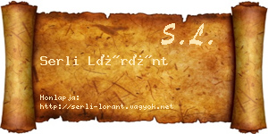 Serli Lóránt névjegykártya