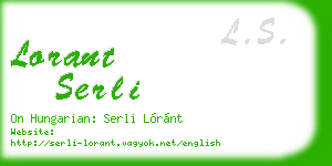lorant serli business card