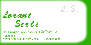 lorant serli business card